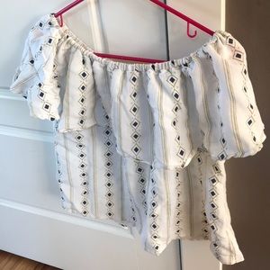 Q and A off the shoulder top